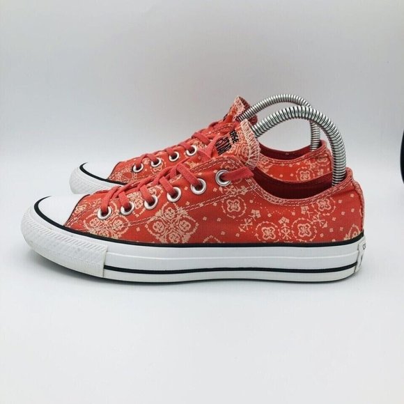 Converse Red Bandana Print Sneakers - Picture 5 of 11